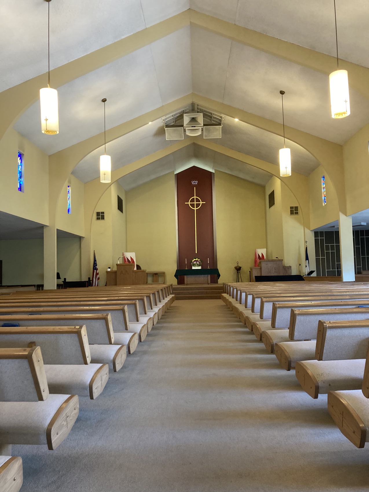 Inside the sanctuary at First Presbyterian Church, Gardena
